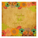 Le mariage tropical vintage ajoutent votre arrière invitations personnalisées