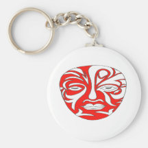 LE MASQUE AFRICAIN ROUGE1 .png Porte-clef