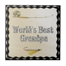 LE MEILLEUR GRAND-PAPA DU MONDE - TUILE. CARREAUX
