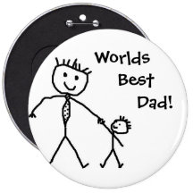 Le meilleur papa des mondes ! pin's avec agrafe