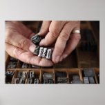 le métal d'impression typographique numérote l'aff