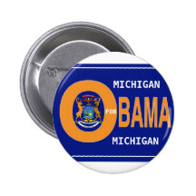 Le MICHIGAN POUR le bouton d'OBAMA Badge Avec Épingle