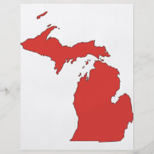 Le Michigan : Un état ROUGE Tract Personnalisé