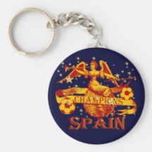 Le monde 2010 de l'Espagne soutient le football de Porte-clé