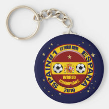 Le monde 2010 de l'Espagne soutient le football du Porte-clef