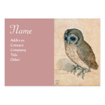 Le monogramme de HIBOU, rose d'antiquité Cartes De Visite Professionnelles