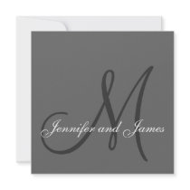 Le monogramme élégant d'invitations de mariage app