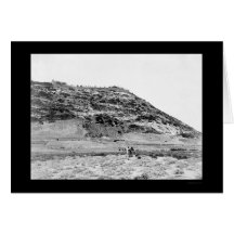 Le mont Carmel Palestine, et homme 1902 d'appareil Carte De Vœux