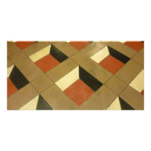 Le motif d'illusion optique de plancher couvre de  photocarte customisée
