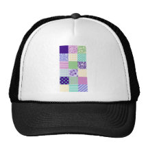 Le motif Girly et frais ajuste l'édredon de vecteu Casquettes De Camionneur