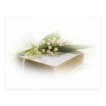 le muguet avec la bible carte postale