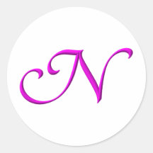 Le N initial Autocollants