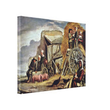Le Nain Louis - le retour de chariot du foin Impressions Sur Toile