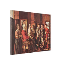 Le Nain Louis - une visite à la grand-mère Impression Sur Toile