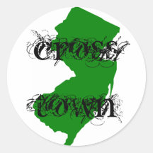 le New Jersey, ville croisée Autocollant Rond