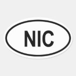 Le Nicaragua "NIC " Sticker Ovale