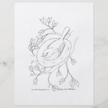 Le nid de l'oiseau prospectus avec motif