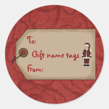 Le nom de cadeau de collection de Noël étiquette d