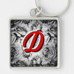 Le nom du monogramme D a initialisé Deco personnal Porte-clefs