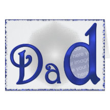 Le nom du papa (cadre de photo) cartes de vœux