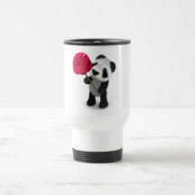 le panda du bébé 3d s'est levé tasse à café