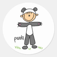 Le panda habillent le T-shirts et les cadeaux Autocollant