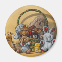 Le panier de peluches aimant pour réfrigérateur