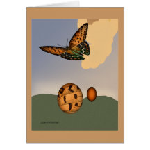 Le papillon de vol avec l'oeuf forme l'illustratio carte
