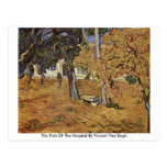 Le parc de l'hôpital par Vincent van Gogh Cartes Postales