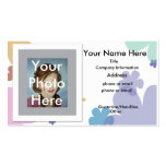 Le pastel de carte de visite fleurit votre photo i