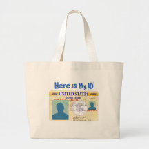 Le permis de conduire, voici mon identification sac