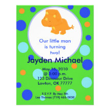 le petit homme de dinodotsOur est turningtwo ! … Invitations Personnalisées