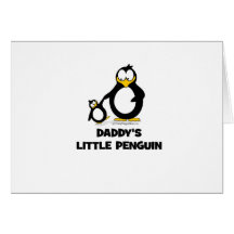 Le petit pingouin du papa cartes