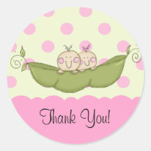 Le petit pois doux jumelle l'autocollant de baby s