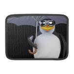 Le pingouin 3d mignon aime la pluie (editable) poche macbook