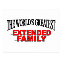Le plus grand famille étendu du monde carte postale
