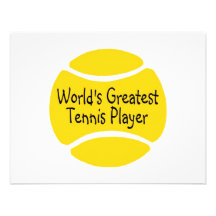 Le plus grand joueur de tennis des mondes faire-parts