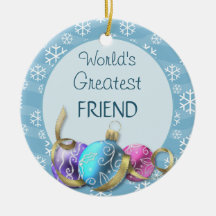 Le plus grand ornement de Noël de l'ami du monde