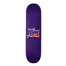 Le plus grand papa des mondes avec le drapeau amér skateboards personnalisés