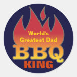 Le plus grand ROI de BBQ du papa du monde Autocollants