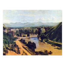Le pont chez Narni par Corot Jean-Baptiste-Camille Invitations Personnalisées