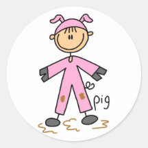 Le porc habillent le T-shirts et les cadeaux Adhésif