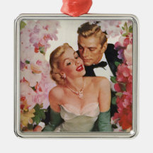 Le portrait vintage, marié de jeune mariée, les no décorations pour sapins de noël