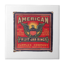 Le pot américain vintage de fruit sonne la tuile carreaux en céramique
