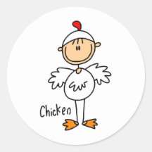 Le poulet habillent des T-shirts et des cadeaux Autocollants