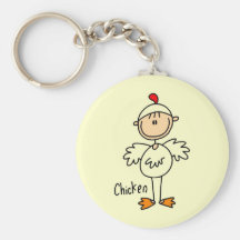 Le poulet habillent des T-shirts et des cadeaux Porte-clef