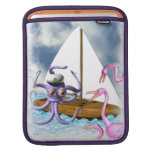 Le poulpe navigue l'ordinateur portable d'ipad poches iPad