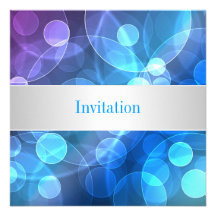 Le pourpre bleu bouillonne événement de 8 annivers invitations