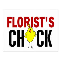 Le poussin du fleuriste cartes postales
