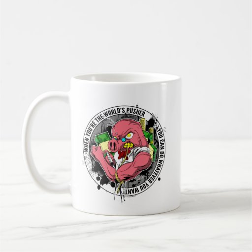 Le poussoir du monde tasse à café
